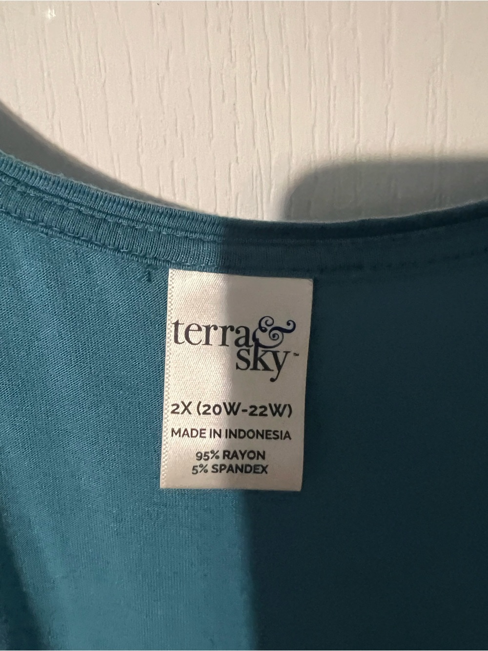 Terra & Sky Teal Short Sleeve Scoop Neck Top - Picture 2 of 3
